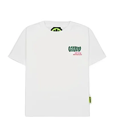 Barrow Open-necked Black Shirt In White