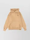 Barrow Oversized Hooded Sweatshirt Front Pocket In Brown