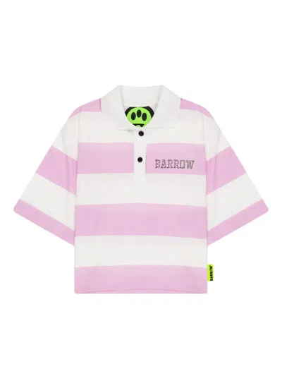 Barrow Kids' Oversized Polo Shirt In Multicolor