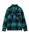 Barrow Padded Flannel Shirt In Green