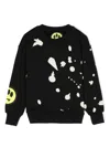 Barrow Black Sweatshirt For Girl With Logo In Black