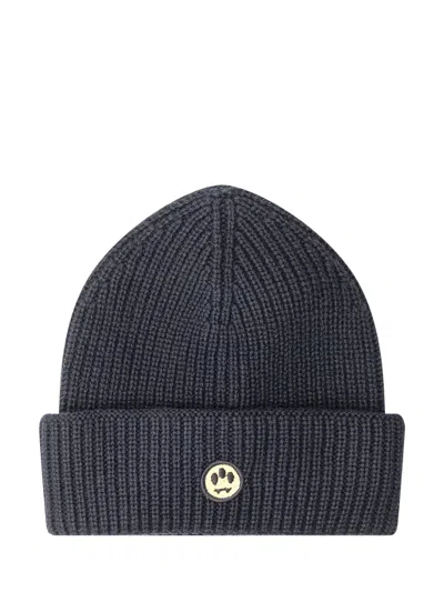 Barrow Painted Logo Hat In Nero