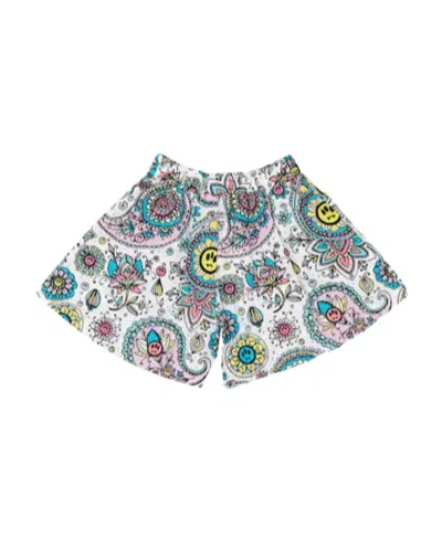Barrow Kids' Paisley-print Elasticated Shorts In Gray
