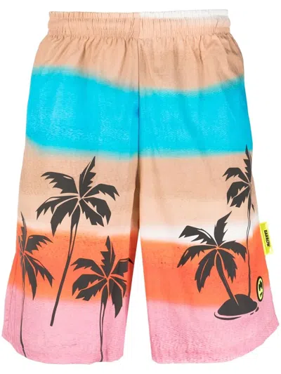 BARROW PALM-TREE PRINT BERMUDA SHORTS