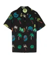 Barrow Palm Tree-print Bowling Shirt In Black