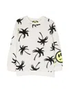 Barrow Palm Tree-print Cotton Sweatshirt In Neutrals
