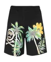 Barrow Palm Tree-print Track Shorts In Green