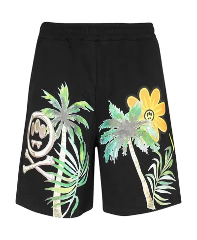 Barrow Palm Tree-print Track Shorts In Green