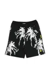 Barrow Palm-print Drawstring Shorts In Multi