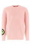 Barrow Acrylic Blend Distressed Graphic Patch Sweater In Bw014