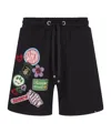 Barrow Black Bermuda Shorts With Patchwork In Black