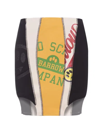 Barrow Patchwork Mini Skirt In Multicolour