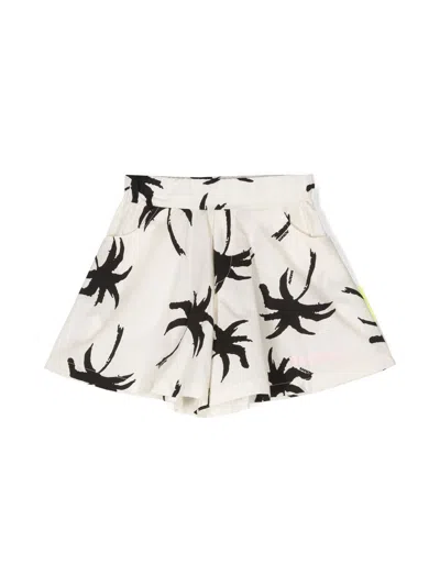 Barrow Kids' Patterned Elasticated Shorts In Neutrals