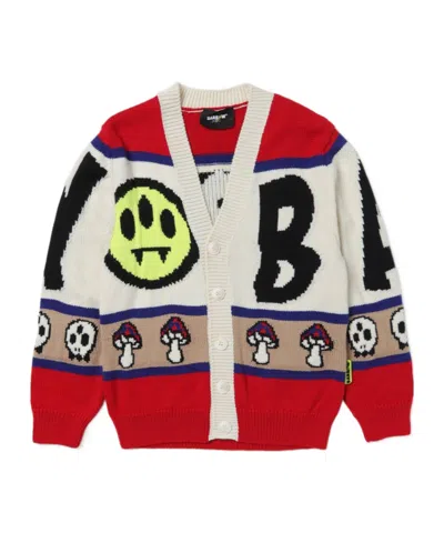 Barrow Patterned Intarsia-knit V-neck Cardigan In Multicolor