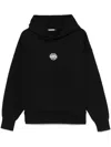 Barrow Graphic Print Hooded Sweater With Pouch Pocket In Black