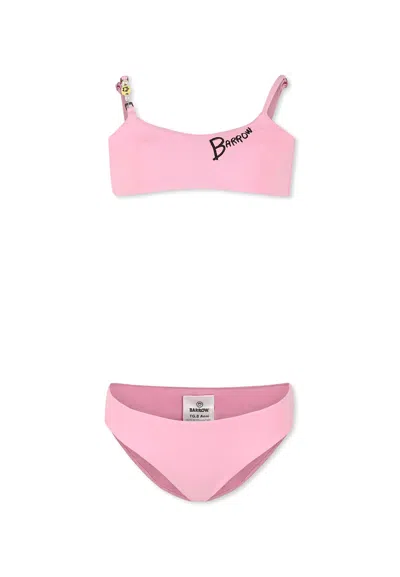 Barrow Kids' Pink Bikini For Girl With Logo