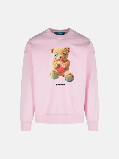 Barrow Pink Cotton Sweatshirt