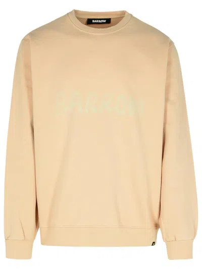 Barrow Pink Cotton Sweatshirt In Sand