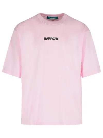 BARROW BARROW PINK COTTON T-SHIRT