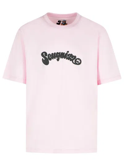 Barrow Ribbed Print T-shirt In Pink