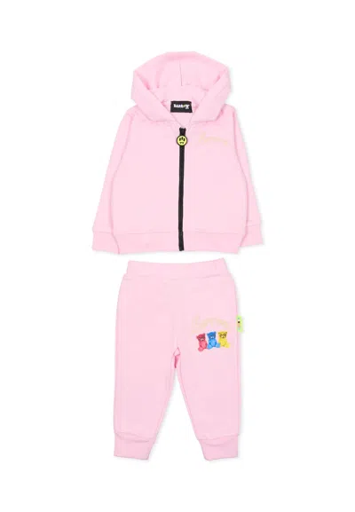 Barrow Pink Suit For Baby Girl With Bear