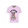 Barrow Pink T-shirt For Kids With Bear Print In Pink