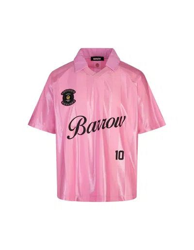 Barrow Pink Triacetate T-shirt With Print