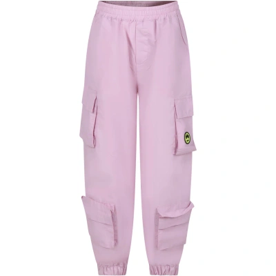 Barrow Kids' Pink Trousers For Girl With Smiley