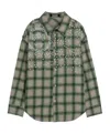Barrow Shirt With Check Pattern And All-over Studs In Green