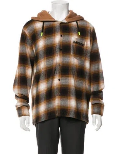 Pre-owned Barrow Plaid Print Jacket In Brown