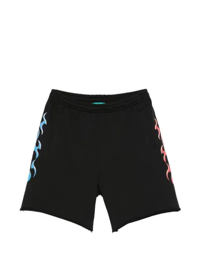 Barrow Pocket Print-detail Shorts In Black