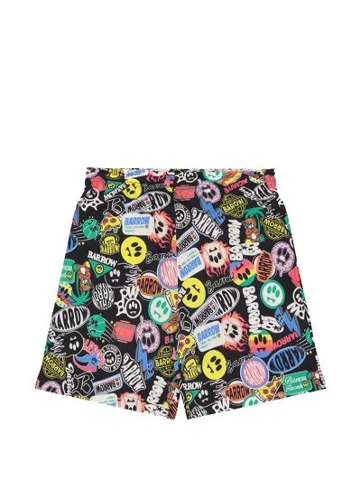 Barrow Kids' Poplin Bermuda Shorts In Multi