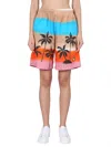 Barrow Palm-tree Print Bermuda Shorts In Multicolour