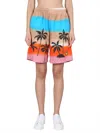 Barrow Poplin Bermuda Shorts Unisex In Multi