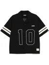 Barrow Printed Striped Short Sleeve Shirts In Black