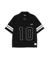 Barrow Printed Striped Short Sleeve Shirts In Black