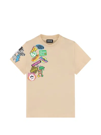 Barrow Kids' Print-detail T-shirt In Neutral
