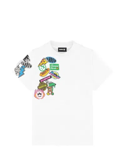 Barrow Kids' Print-detail T-shirt In White