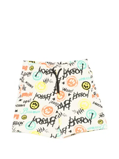 Barrow Kids' Print Drawstring Trousers In Multi