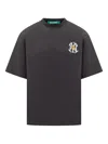 Barrow Round Neck Logo T-shirt In Gray