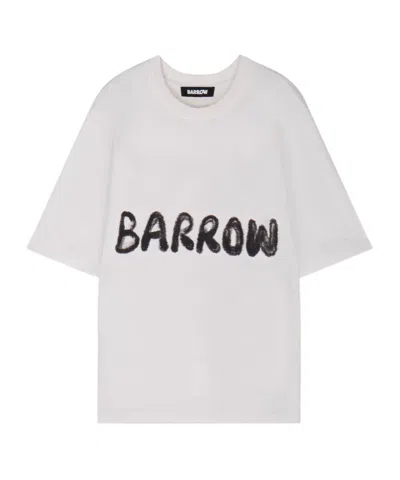 Barrow Logo Crew Neck T-shirt In White