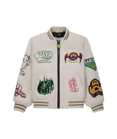 Barrow Kids' Printed Casual Jacket In White