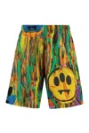 Barrow Printed Cotton Bermuda Shorts In Multi