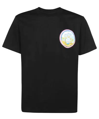 Barrow Printed Cotton T-shirt In Black