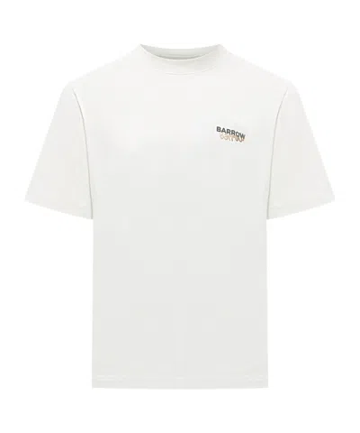 Barrow Printed Crewneck T-shirt In White