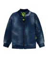 Barrow Printed Denim Jacket In Blue
