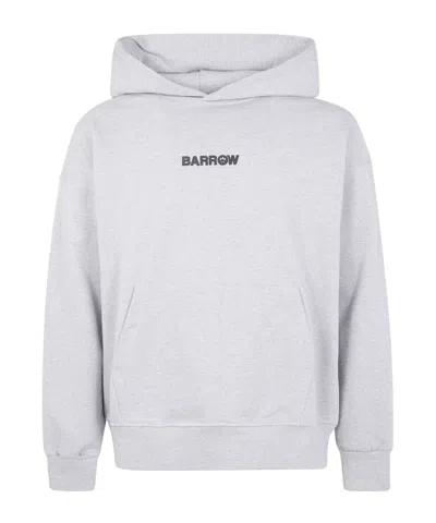 Barrow Printed Hooded Sweatshirt In Gray