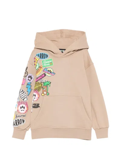Barrow Kids' Printed Hoodie In Neutral