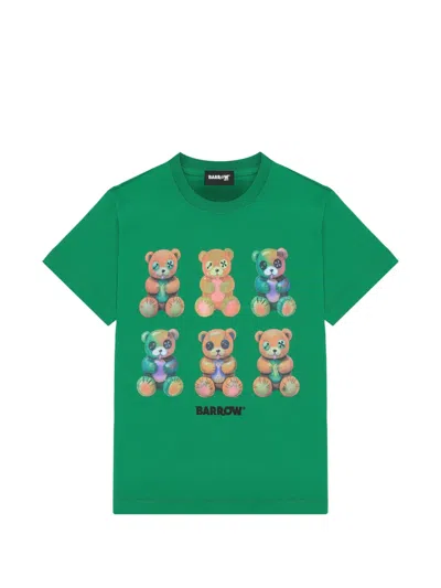 Barrow Kids' Printed Jersey T-shirt In Green