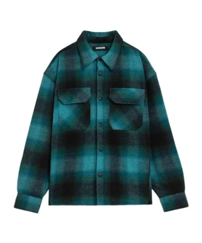 Barrow Printed Long-sleeve Shirt In Blue